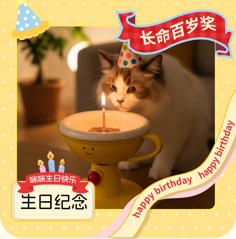 Trophy Bowl Cat Bowl Ceramic Cat Food Feeding Bowl Dog Bowl Adjustable Pet Supplies Hot Selling Pet Bowl Cat Bowl