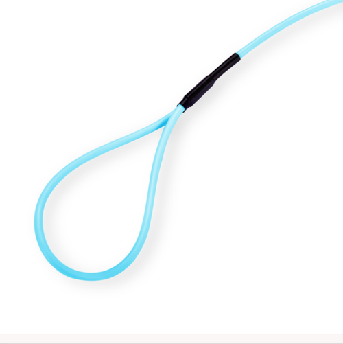 6mm Diameter Fluo Blue Round Training Dog Leash in TPU