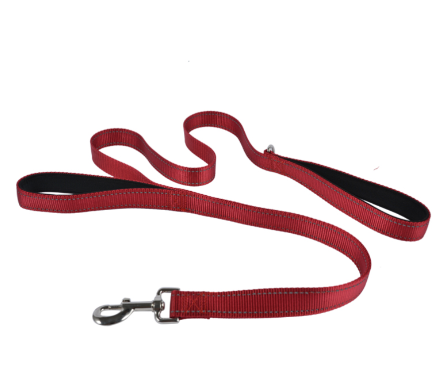 Easy to Gear Double Handle Climbing Dog Lead Reflective Nylon Pet Leash Dual Handle for Training Control
