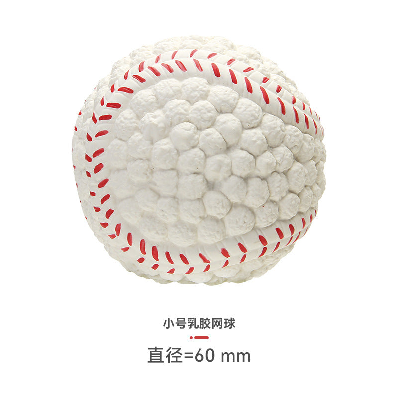 Yite Factory Direct Sales Internet Celebrity Hot Dog Toy Latex Football Tennis Ball Dog Chewing Sound Ball Pet Toy