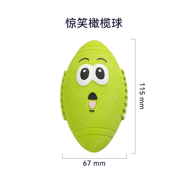 Yite Factory Direct Sales Internet Celebrity Hot Dog Toy Latex Football Tennis Ball Dog Chewing Sound Ball Pet Toy