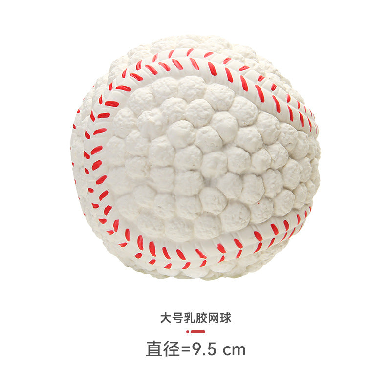 Yite Factory Direct Sales Internet Celebrity Hot Dog Toy Latex Football Tennis Ball Dog Chewing Sound Ball Pet Toy