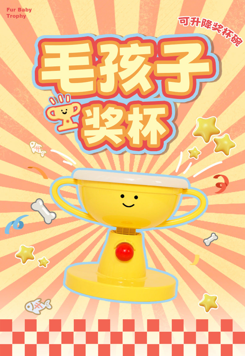 Trophy Bowl Cat Bowl Ceramic Cat Food Feeding Bowl Dog Bowl Adjustable Pet Supplies Hot Selling Pet Bowl Cat Bowl