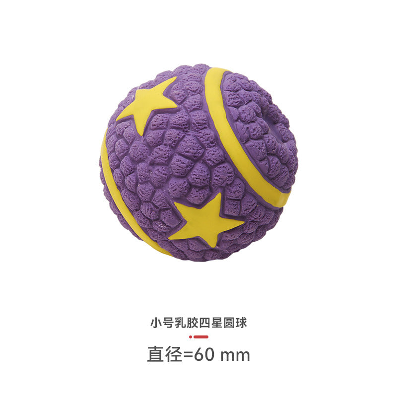Yite Factory Direct Sales Internet Celebrity Hot Dog Toy Latex Football Tennis Ball Dog Chewing Sound Ball Pet Toy