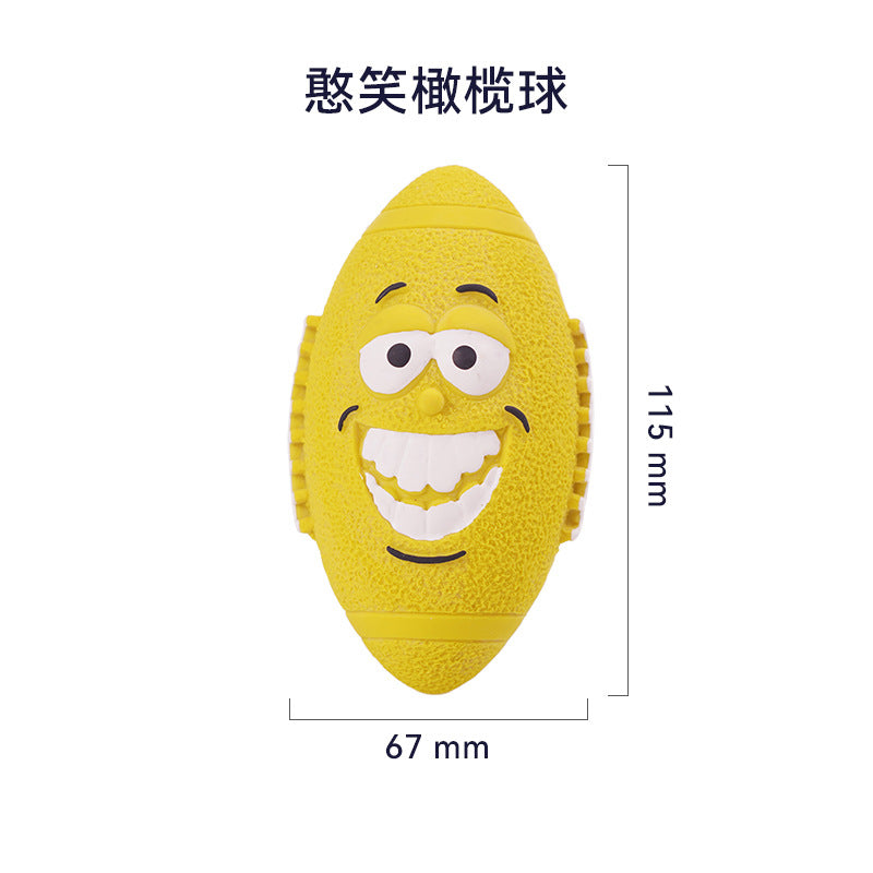Yite Factory Direct Sales Internet Celebrity Hot Dog Toy Latex Football Tennis Ball Dog Chewing Sound Ball Pet Toy